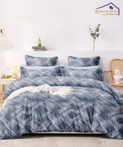 Lines Double Bedsheet With 2 Pillow Cover