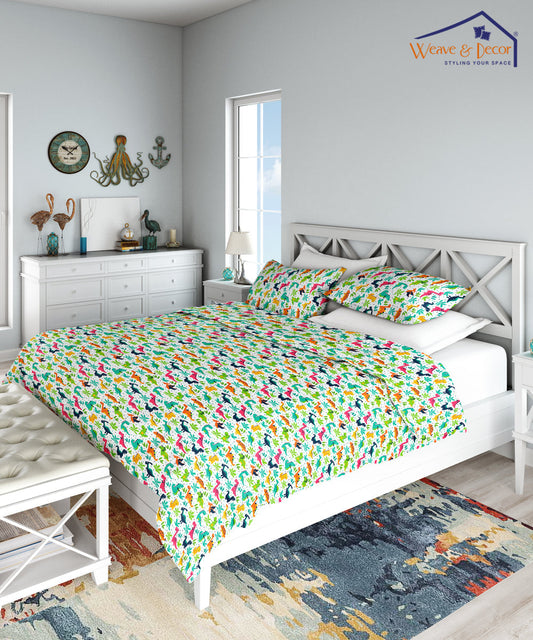 The Good Dinosaur Flat Double Bedsheet With 2 Pillow Cover