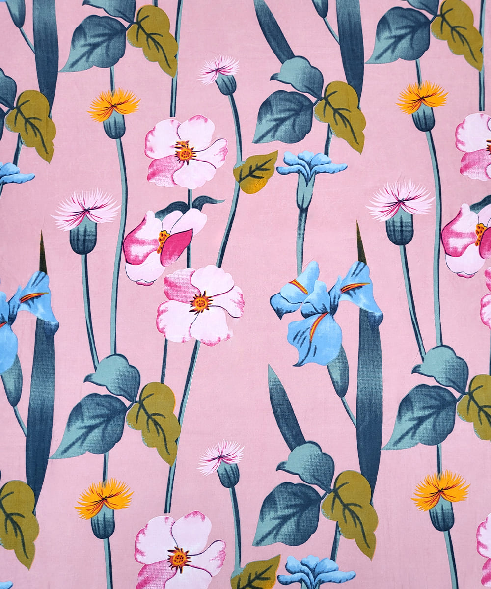 Pink Blossom  Single Fitted Bedsheet With 1 Pillow Cover