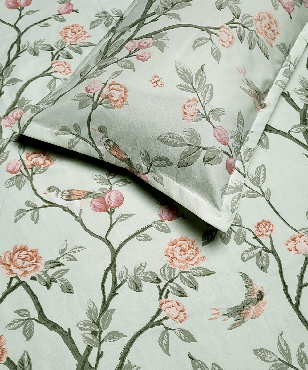 Rose Meadow Single Fitted Bedsheet With 1 Pillow Cover