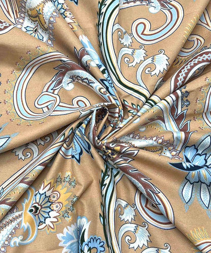 Paisley Blossom King Size Bedsheet With 2 Pillow Cover