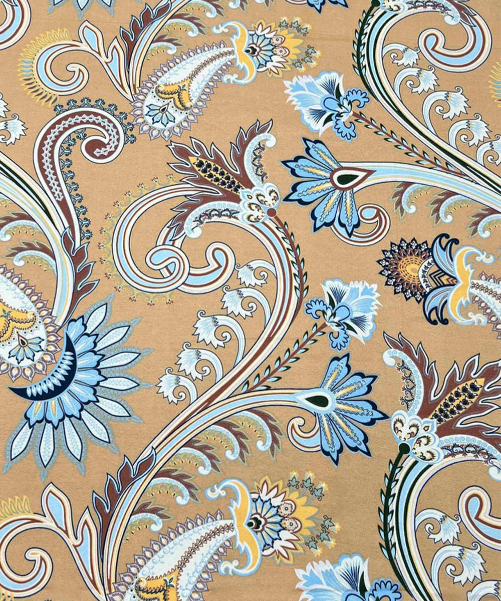 Paisley Blossom King Size Bedsheet With 2 Pillow Cover