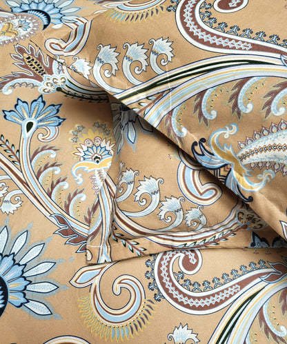 Paisley Blossom Queen Fitted Bedsheet With 2 Pillow Covers