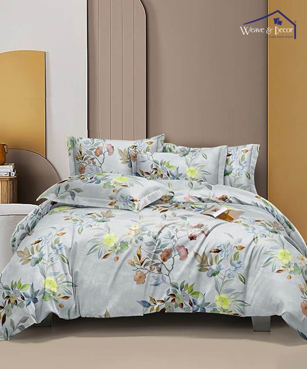 Petal Mirage Single Fitted Bedsheet With 1 Pillow Covers