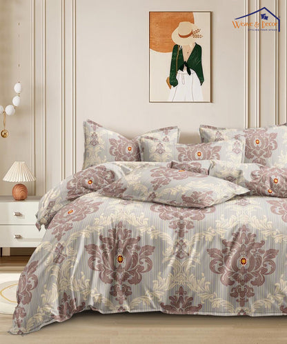 Whispering Elegance   King Size Bedsheet With 2 Pillow Cover