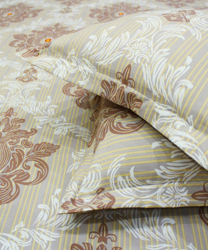 Whispering Elegance King Size Bedsheet With 2 Pillow Cover