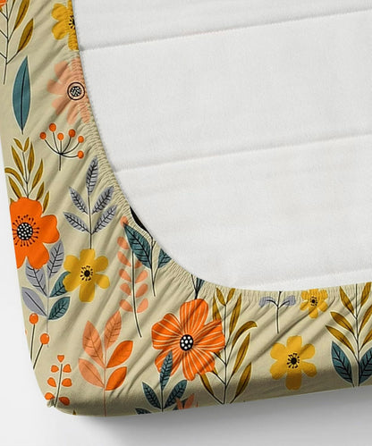 Nature's Whimsy King Fitted Bedsheet With 2 Pillow Covers
