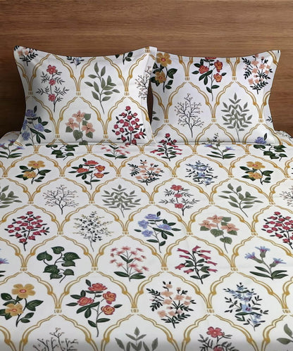 Persian Grace King Size Bedsheet With 2 Pillow Cover