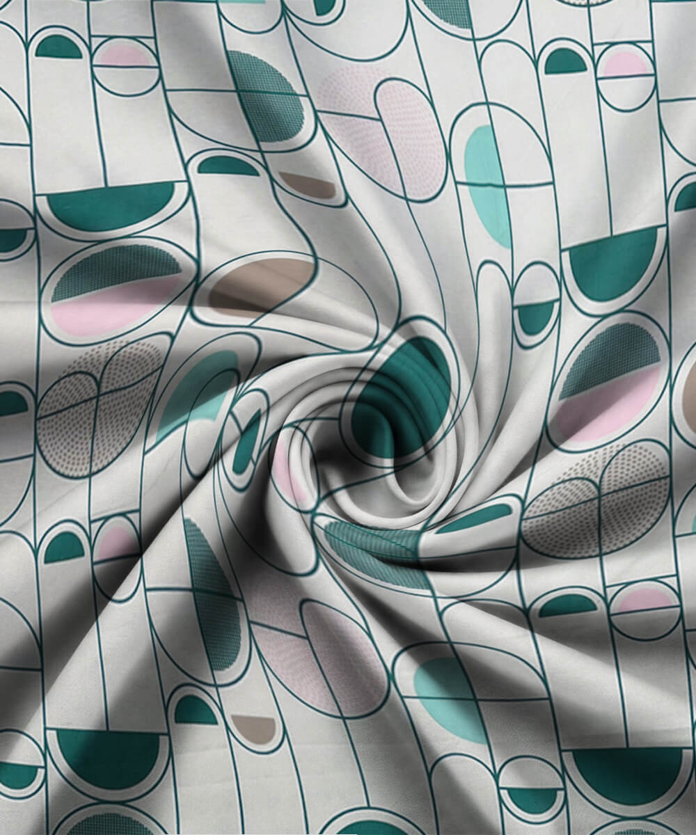 Modern Rounds Single Fitted Bedsheet With 1 Pillow Cover