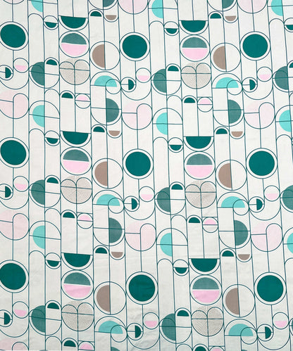 Modern Rounds  Fitted Bedsheet With Pillow Cover