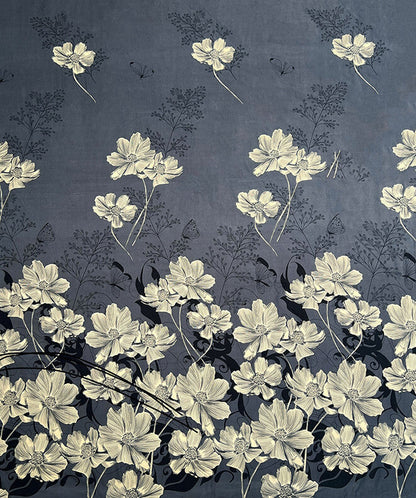 Graphite Garden Flat Double Bedsheet With 2 Pillow Covers