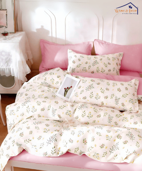 Lily Bloom   Super King Fitted Bedsheet With 2 Pillow Covers