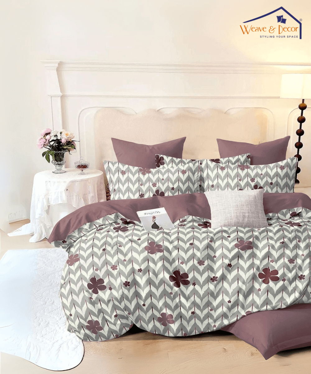 Chevron Charm  Flat Double Bedsheet With 2 Pillow Covers