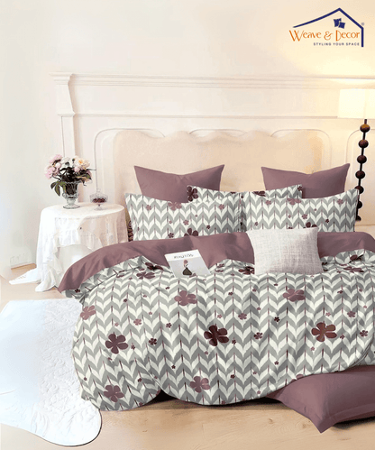 Chevron Charm  Flat Double Bedsheet With 2 Pillow Covers