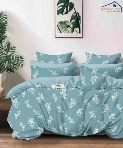 Teal-Mist-Bloom   single fitted bedsheets 