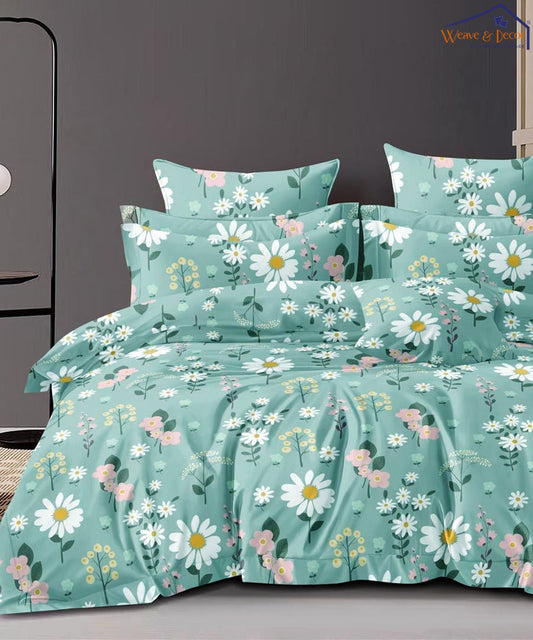 Daisy Mist Single Bedsheet With 1 Pillow Cover
