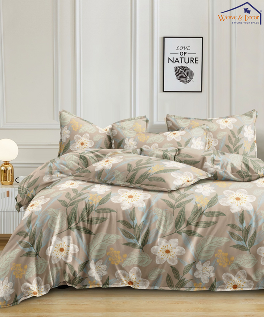 NatureÕs TouchFlat Double Bedsheet With 2 Pillow Covers