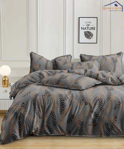Urban LeafFlat Double Bedsheet With 2 Pillow Covers