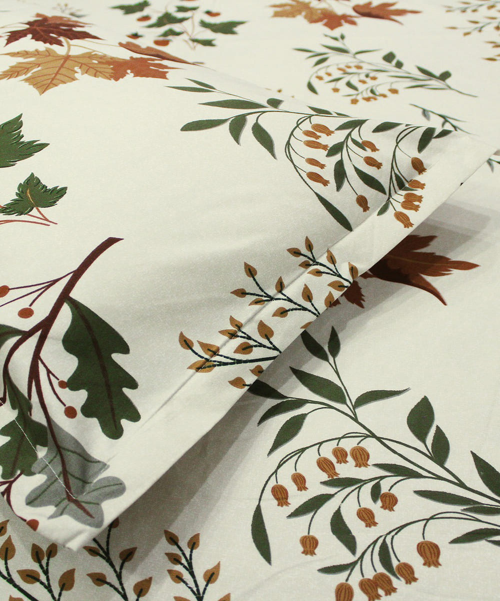 Autumn Breeze Single Bedsheet With 1 Pillow Cover