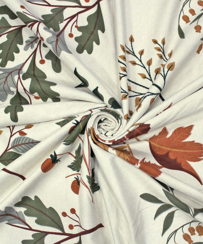 Autumn Breeze Queen Fitted Bedsheet With 2 Pillow Covers