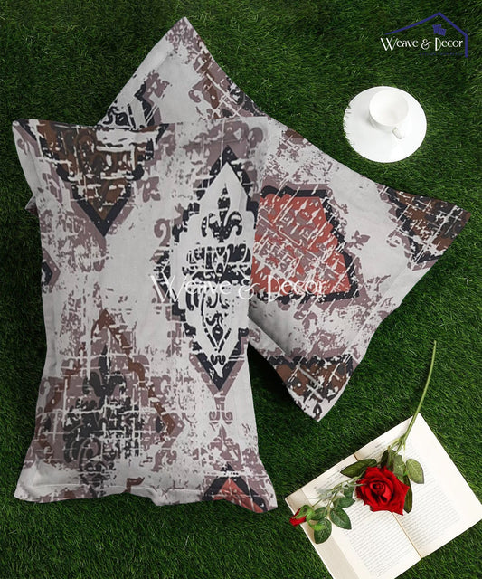 Beige Patterns Pillow Cover Set of 2