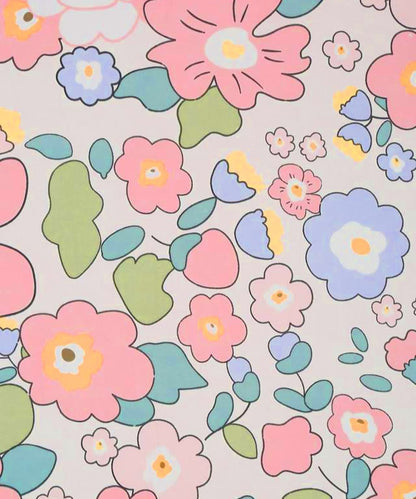 Pink Floral King Size Bedsheet With 2 Pillow Covers