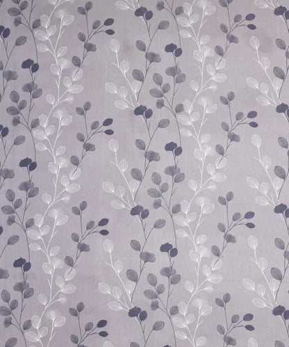 Grey Leaves King Size Bedsheet With 2 Pillow Covers