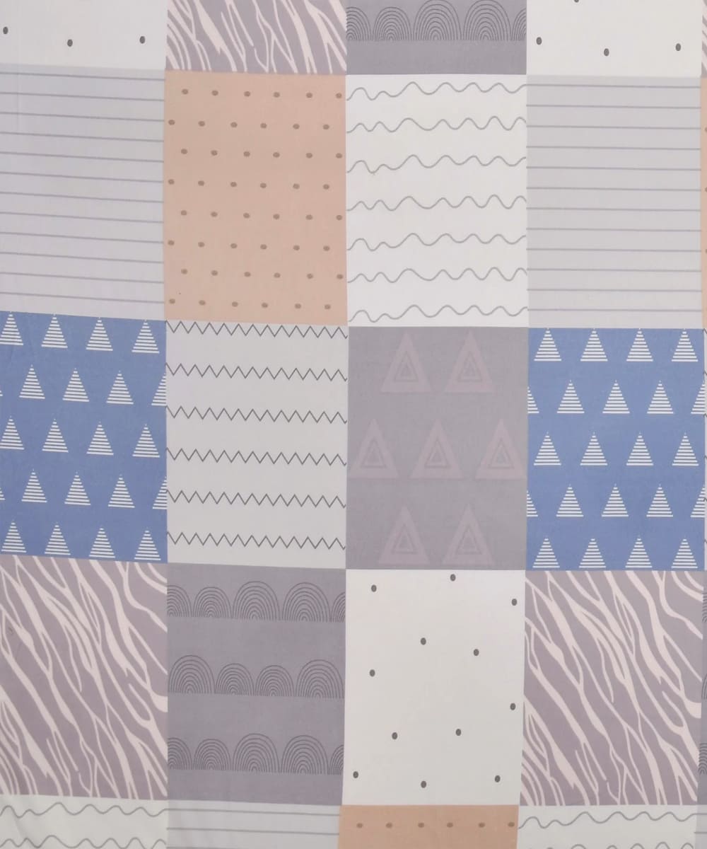 Abstract Super King Fitted Bedsheet With 2 Pillow Covers