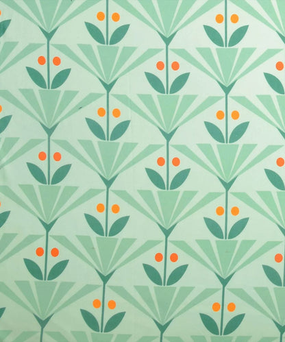 Green Floral King Fitted Bedsheet With 2 Pillow Covers