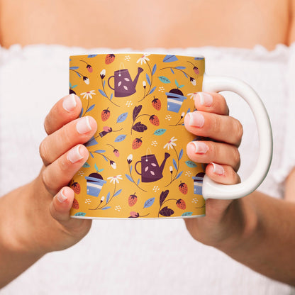 Printed Yellow Coffee Mug