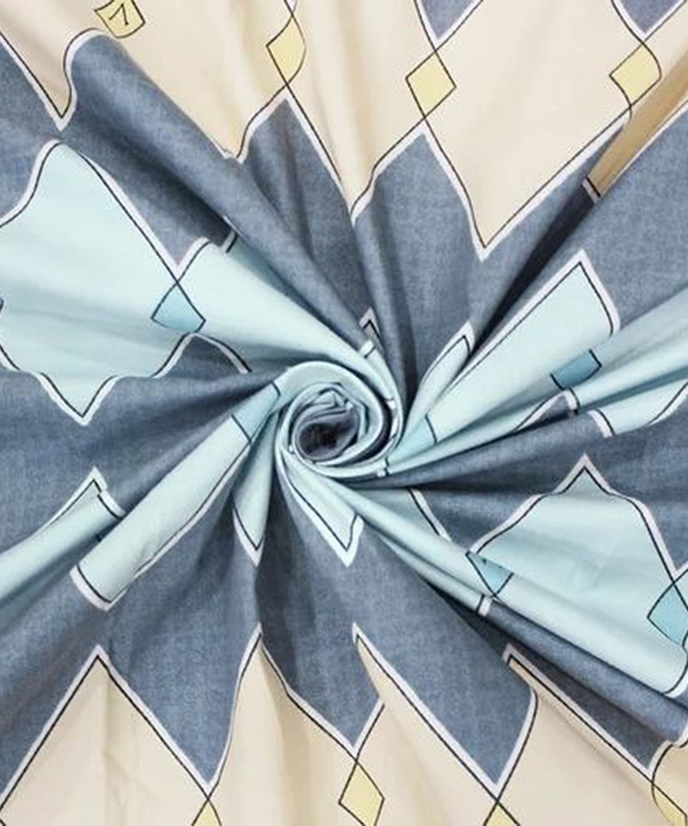 Multi Rhombus  Queen Fitted Bedsheet With 2 Pillow Covers