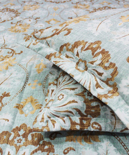 Ethnic Print  King Fitted Bedsheet With 2 Pillow Covers