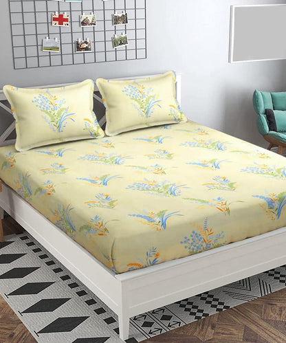Bunch of Flower King Size Bedsheet With 2 Pillow Cover