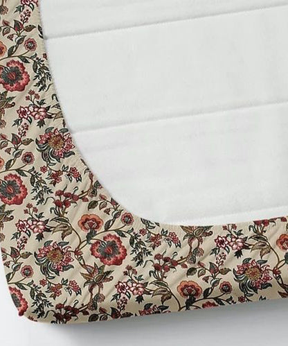 Floral Grace Super King Fitted Bedsheet With 2 Pillow Covers
