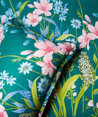 Evergreen Floral Charm Single Bedsheet With 1 Pillow Cover