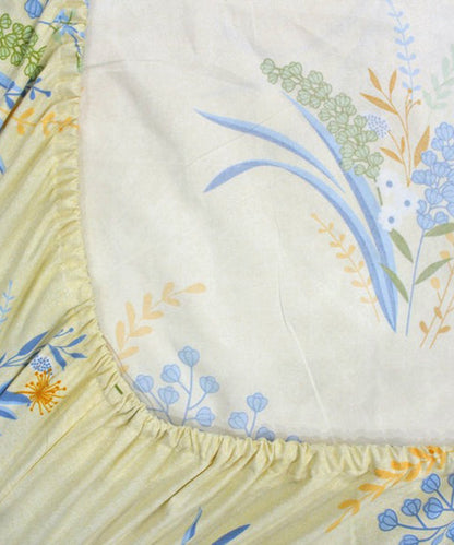 Bunch of Flower Single Fitted Bedsheet With 1 Pillow Cover