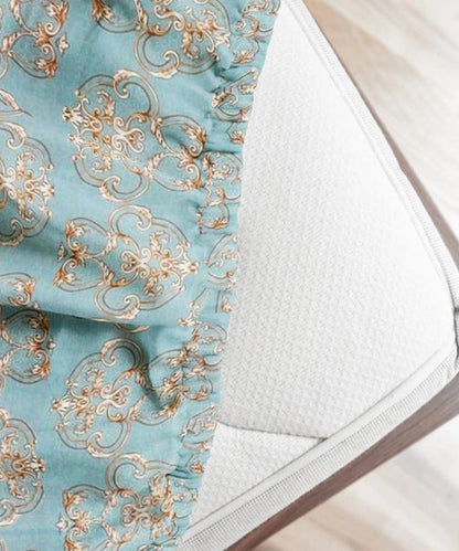 Victorian Essence Queen Fitted Bedsheet With 2 Pillow Covers