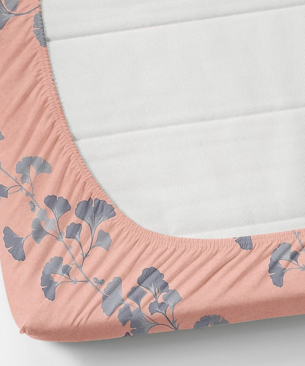 Petal Mist Single Fitted Bedsheet With 1 Pillow Cover