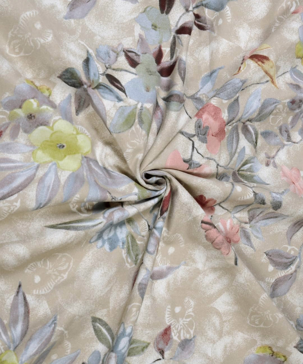 Blossom Beige Delight Single Bedsheet With 1 Pillow Cover
