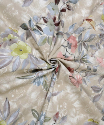 Blossom Beige Delight Single Fitted Bedsheet With 1 Pillow Cover