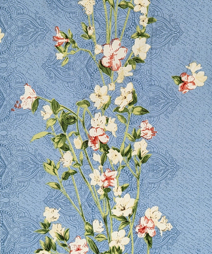 blue floral king size bedsheet 