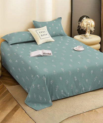 Ocean Blossom Flat Double Bedsheet With 2 Pillow Covers