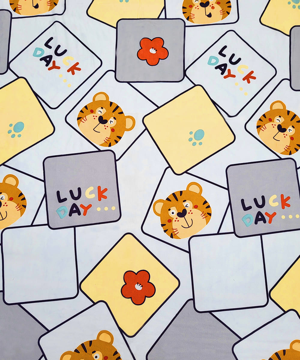 Little Cub Flat Double Bedsheet With 2 Pillow Cover