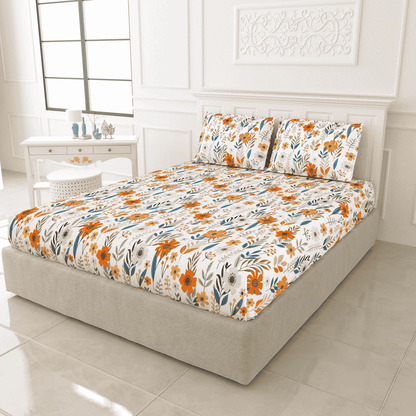orange king size bedsheets 