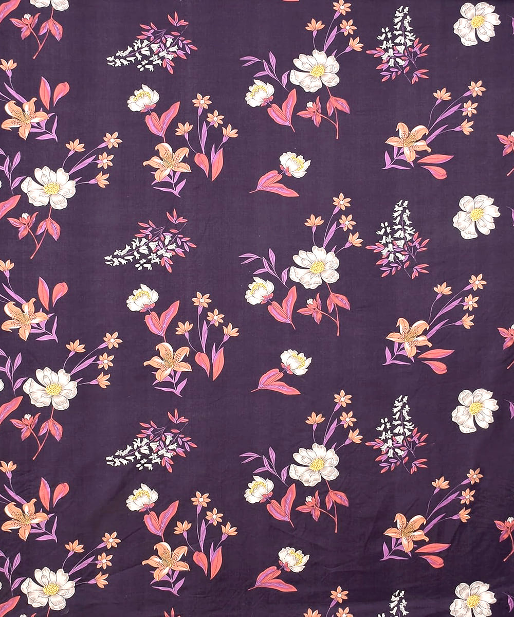 purple floral king size bedsheet 
