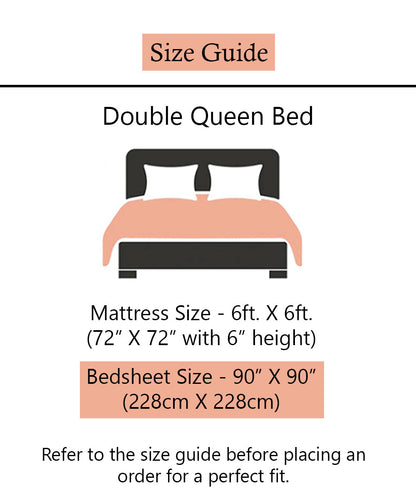 Light Pink Satin Stripe Double Bedsheet With 2 Pillow Covers