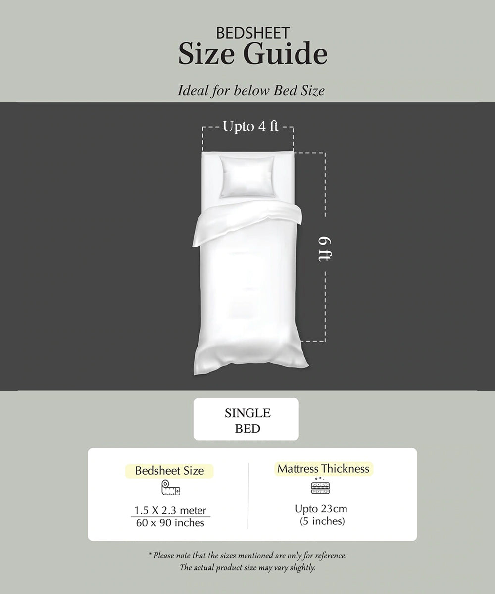 Lily Bloom  Single Bedsheet With 1 Pillow Cover