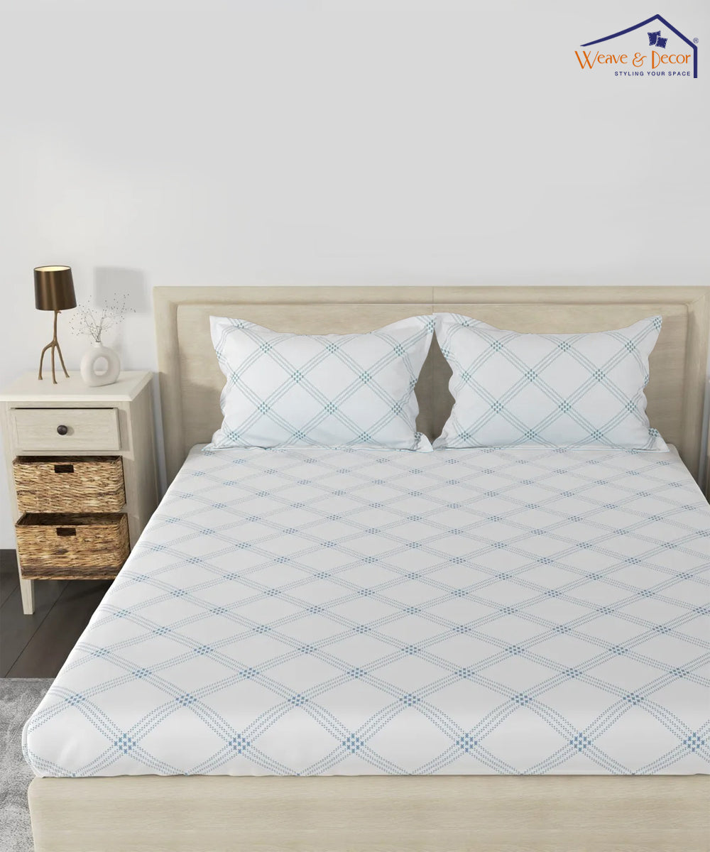 White Checks  Quilt / Blanket / Razai / Duvet Covers