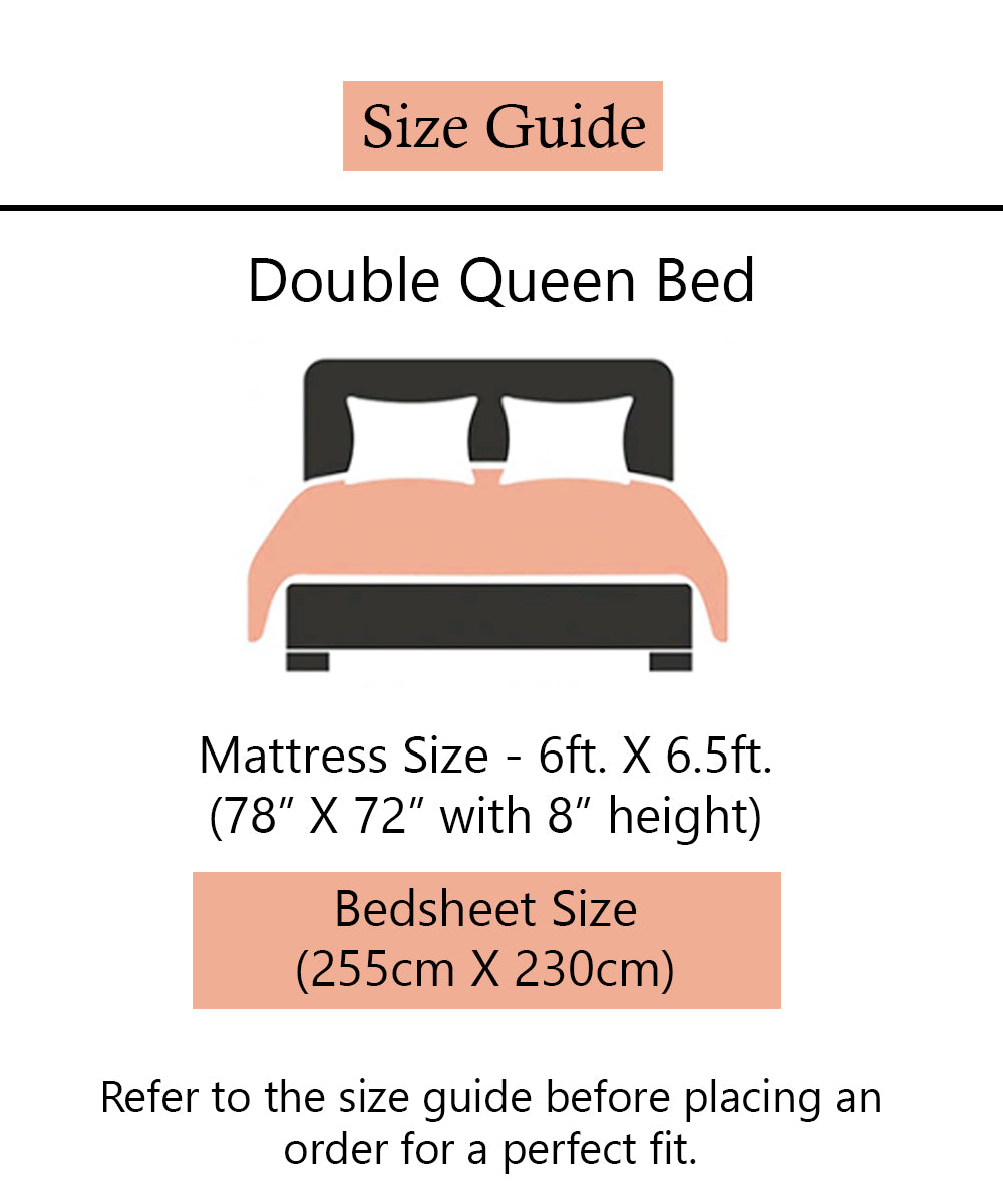 Red & Black Warm Flannel Double Bedsheet with 2 Pillow Cover