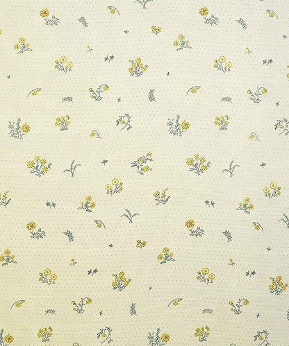 yellow floral flat bedsheet 
